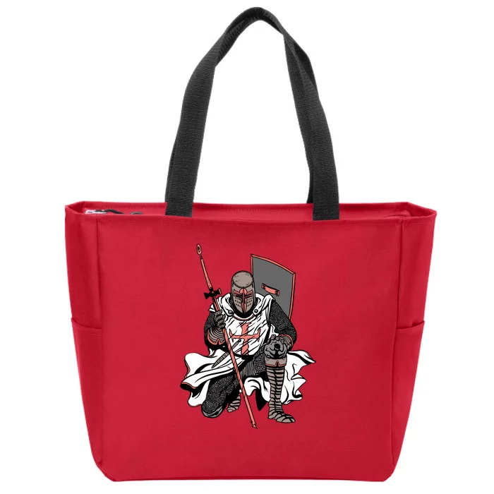 Crusader Knight Zip Tote Bag