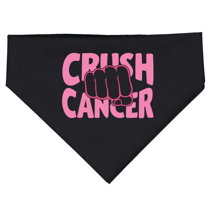 Crush Cancer USA-Made Doggie Bandana