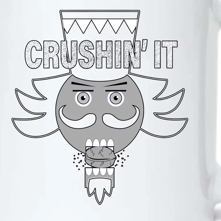 Crushin' It Funny Nutcrackers Christmas Black Color Changing Mug