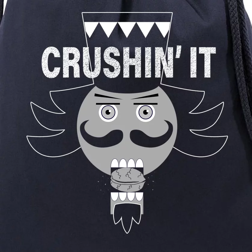 Crushin' It Funny Nutcrackers Christmas Drawstring Bag