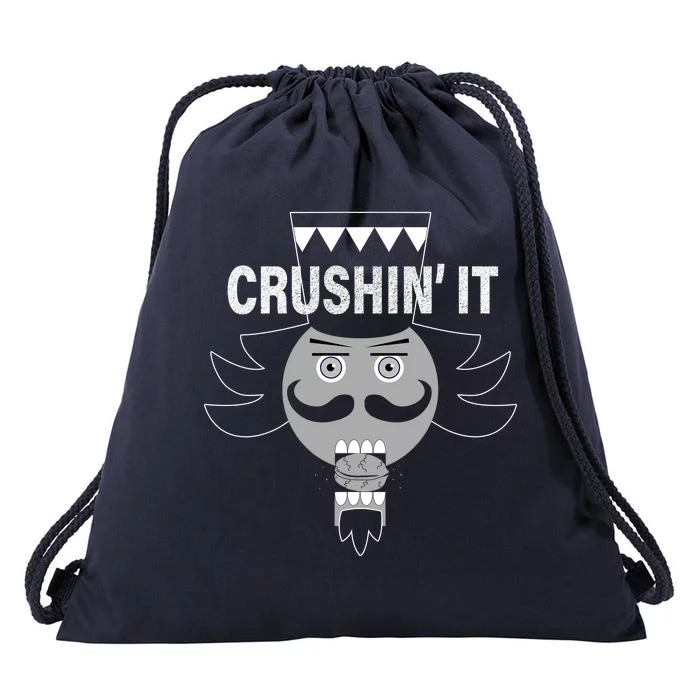 Crushin' It Funny Nutcrackers Christmas Drawstring Bag