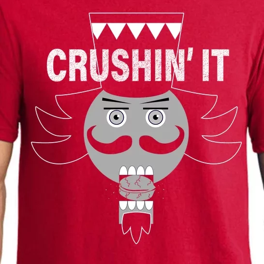 Crushin' It Funny Nutcrackers Christmas Pajama Set