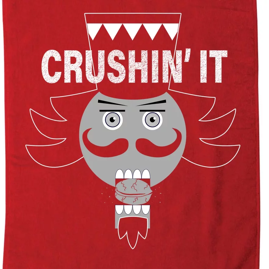 Crushin' It Funny Nutcrackers Christmas Platinum Collection Golf Towel