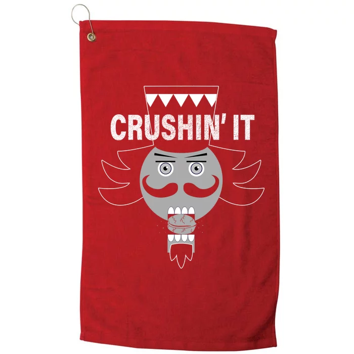 Crushin' It Funny Nutcrackers Christmas Platinum Collection Golf Towel