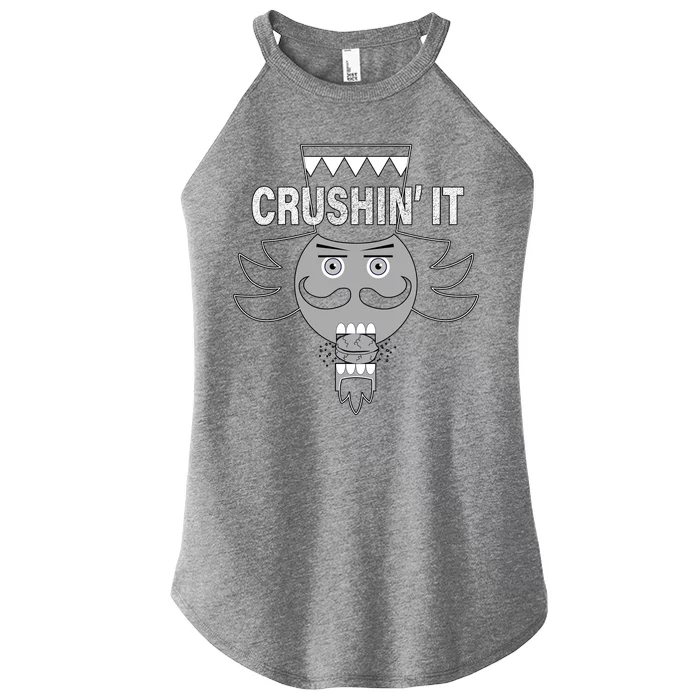 Crushin' It Funny Nutcrackers Christmas Women’s Perfect Tri Rocker Tank