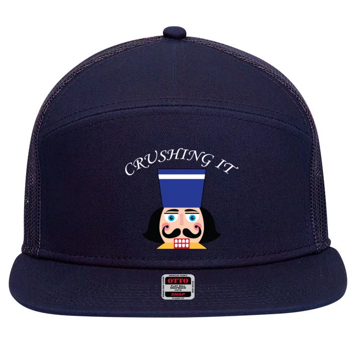 Crushing It! Nutcracker Christmas 7 Panel Mesh Trucker Snapback Hat