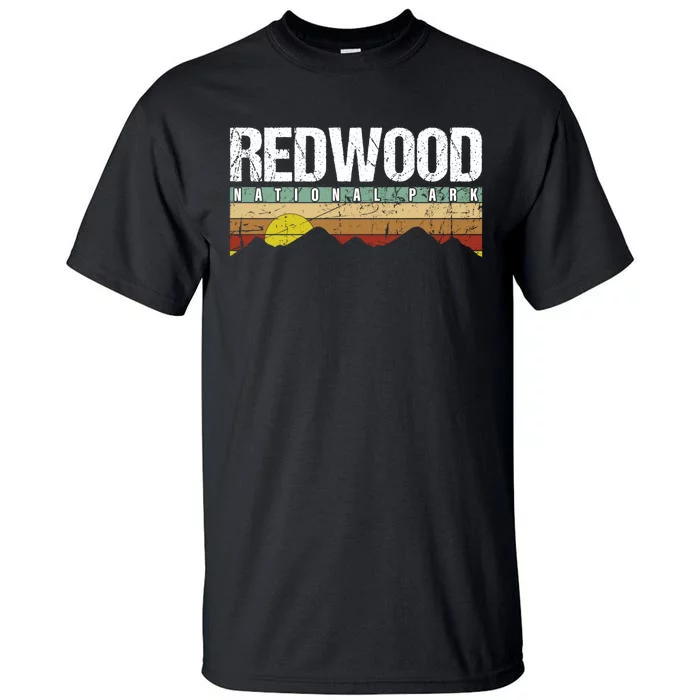 California Retro Vintage Redwood National Park Tall T-Shirt