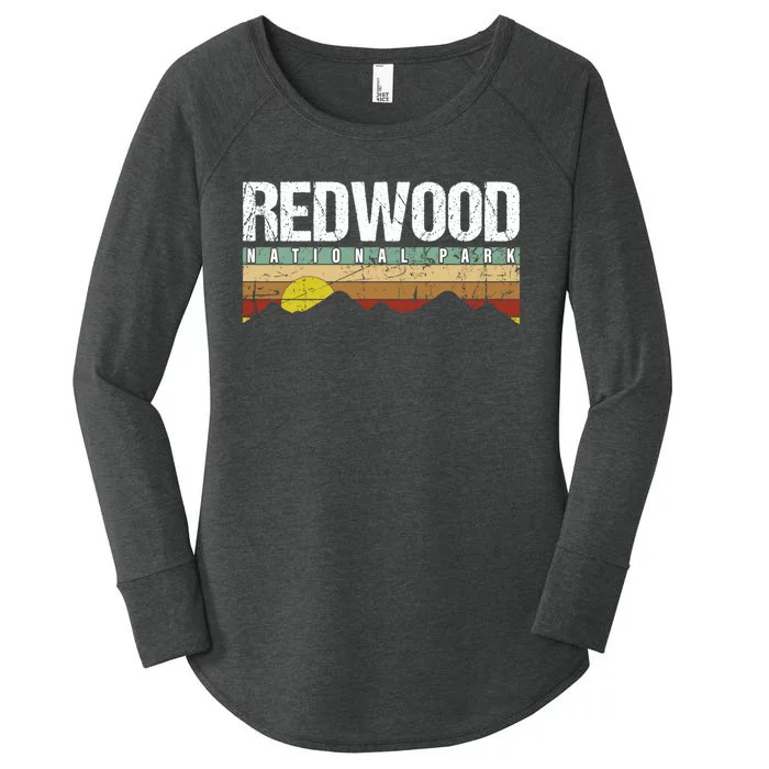 California Retro Vintage Redwood National Park Women's Perfect Tri Tunic Long Sleeve Shirt