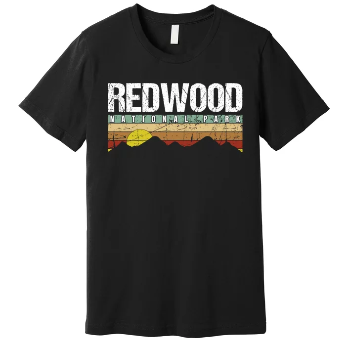 California Retro Vintage Redwood National Park Premium T-Shirt