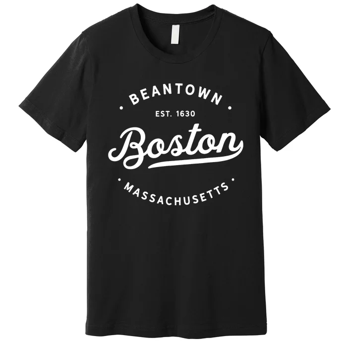 Classic Retro Vintage Boston Massachusetts Beantown Usa Premium T-Shirt