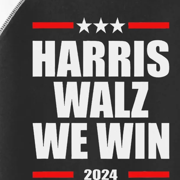 Classic Retro Vote For Harris Walz We Win 2024 Election Toddler Fine Jersey T-Shirt