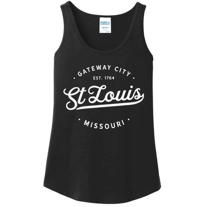 Classic Retro Vintage St Louis Missouri Usa Souvenir Ladies Essential Tank