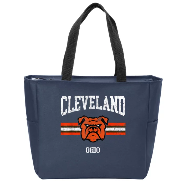 Cleveland Retro Vintage Classic Ohio Gift Zip Tote Bag