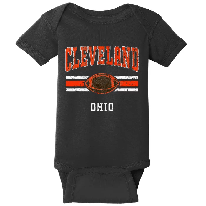 Cleveland Retro Vintage Classic Ohio Baby Bodysuit