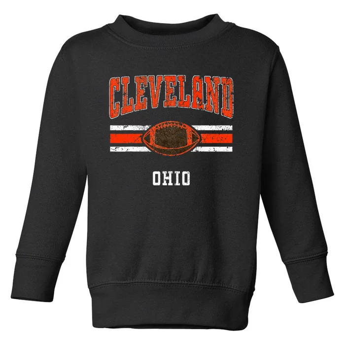 Cleveland Retro Vintage Classic Ohio Toddler Sweatshirt