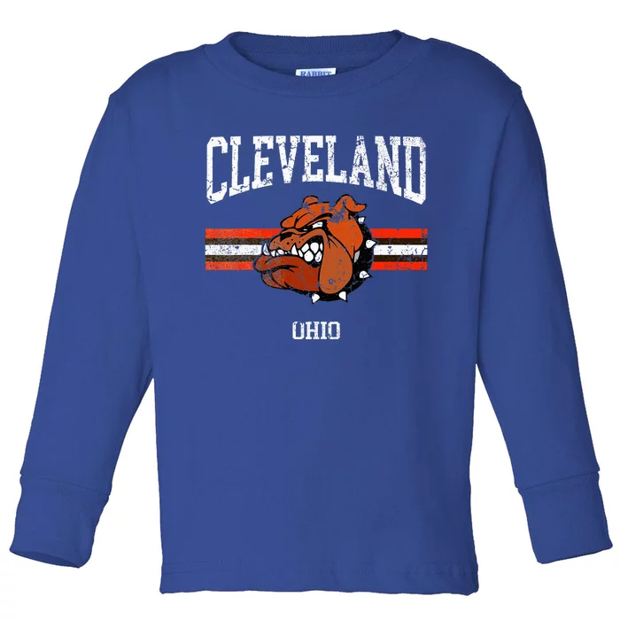 Cleveland Retro Vintage Classic Ohio Toddler Long Sleeve Shirt