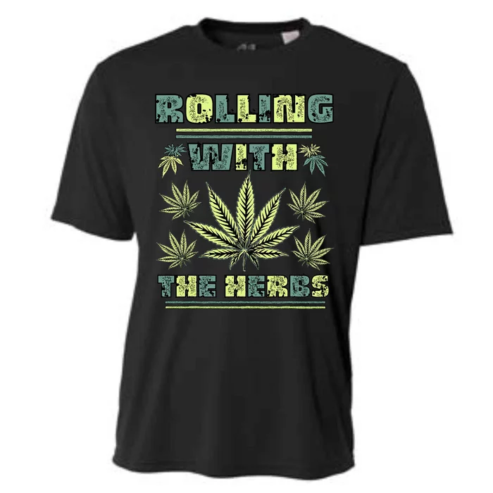 Cool Retro Vintage Style 420 Weed Marijuana Stoner Cooling Performance Crew T-Shirt