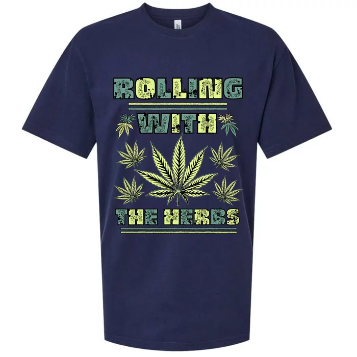 Cool Retro Vintage Style 420 Weed Marijuana Stoner Sueded Cloud Jersey T-Shirt