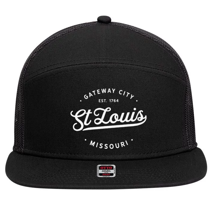 Classic Retro Vintage St Louis Missouri Usa Novelty Souvenir 7 Panel Mesh Trucker Snapback Hat