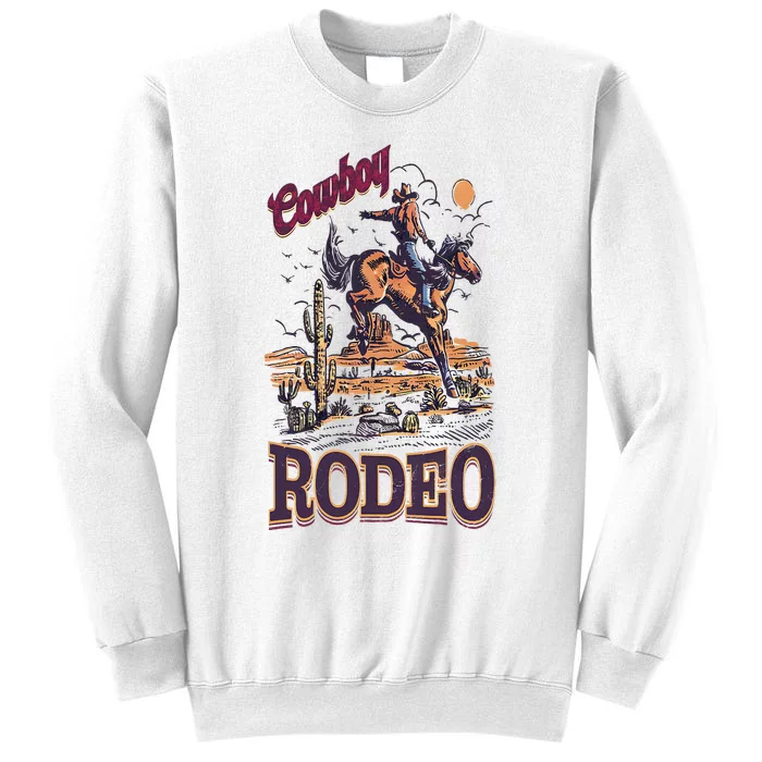 Cowboy Rodeo Vintage Western Cowboy Retro 90s Rodeo Sweatshirt