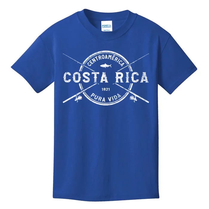 Costa Rica Vintage Crossed Fishing Rods Great Gift Kids T-Shirt