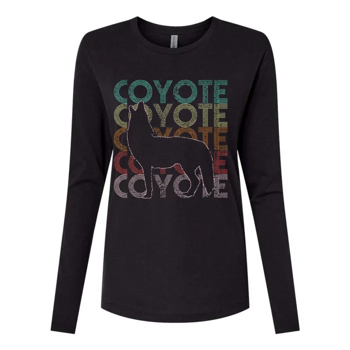 Coyote Retro Vintage Womens Cotton Relaxed Long Sleeve T-Shirt