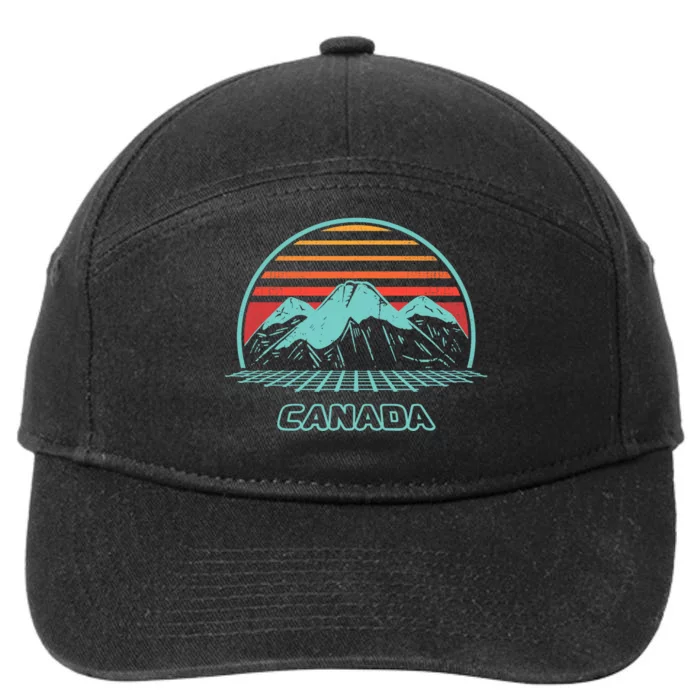 Canada Retro Vintage 80s Style 7-Panel Snapback Hat