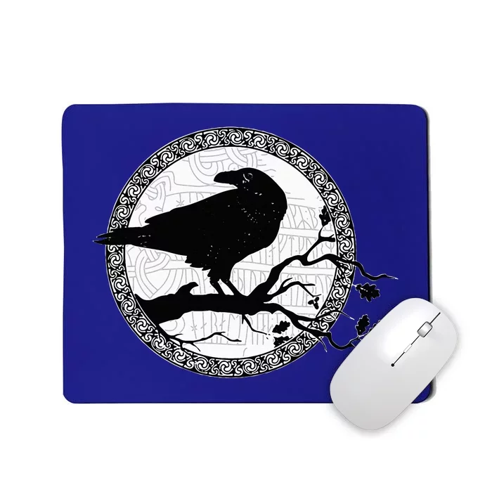 Celtic Raven Viking Wisdom Tattoo Art Mousepad