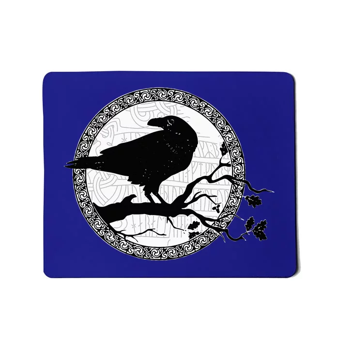 Celtic Raven Viking Wisdom Tattoo Art Mousepad