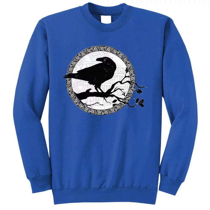 Celtic Raven Viking Wisdom Tattoo Art Tall Sweatshirt