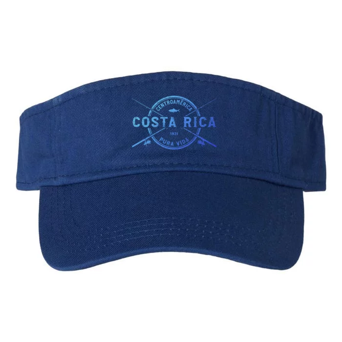 Costa Rica Vintage Crossed Fishing Rods Great Gift Valucap Bio-Washed Visor