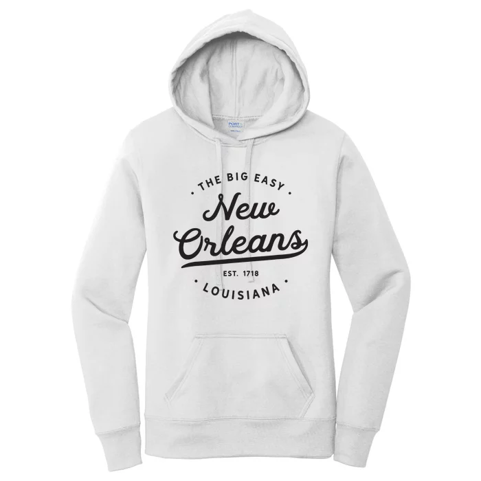 Classic Retro Vintage New Orleans Louisiana Casual Big Easy Women's Pullover Hoodie