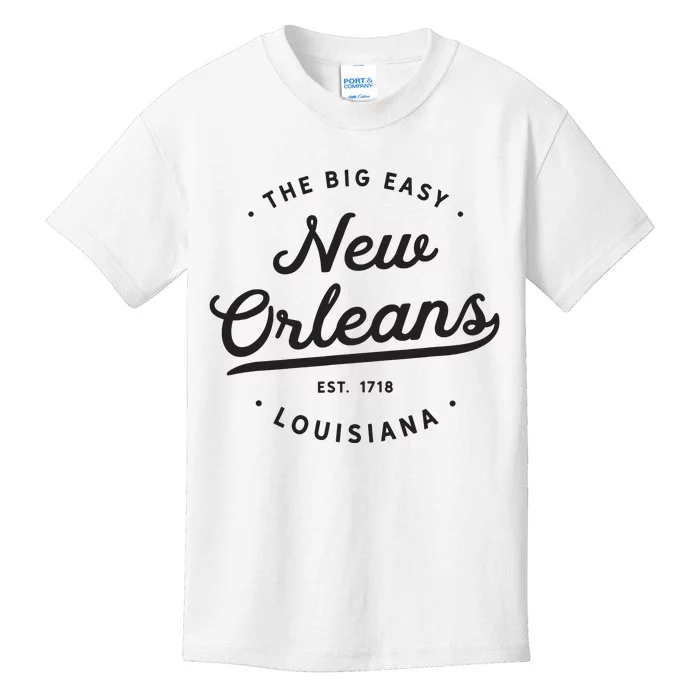 Classic Retro Vintage New Orleans Louisiana Casual Big Easy Kids T-Shirt