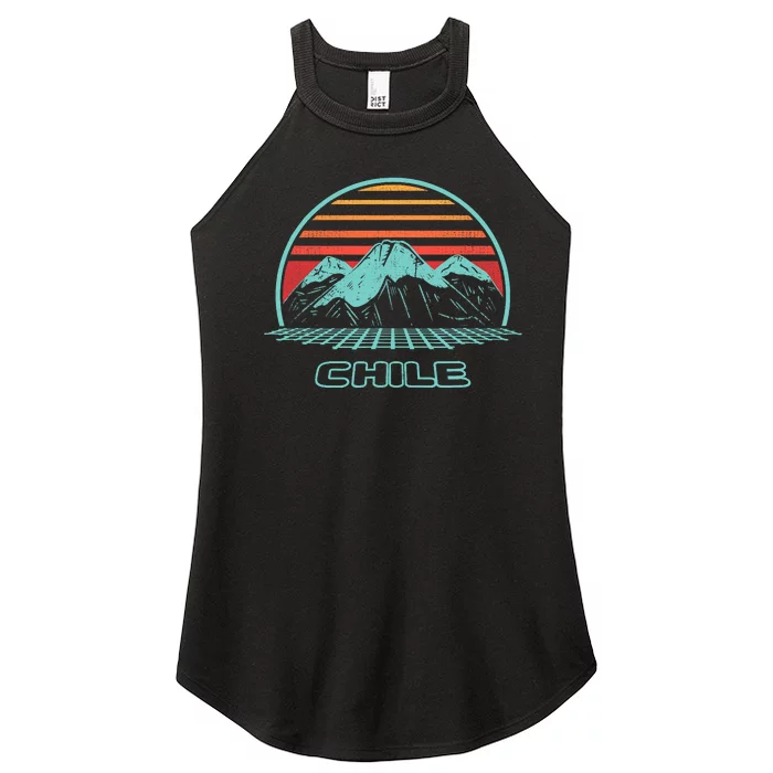 Chile Retro Vintage 80s Style Women’s Perfect Tri Rocker Tank