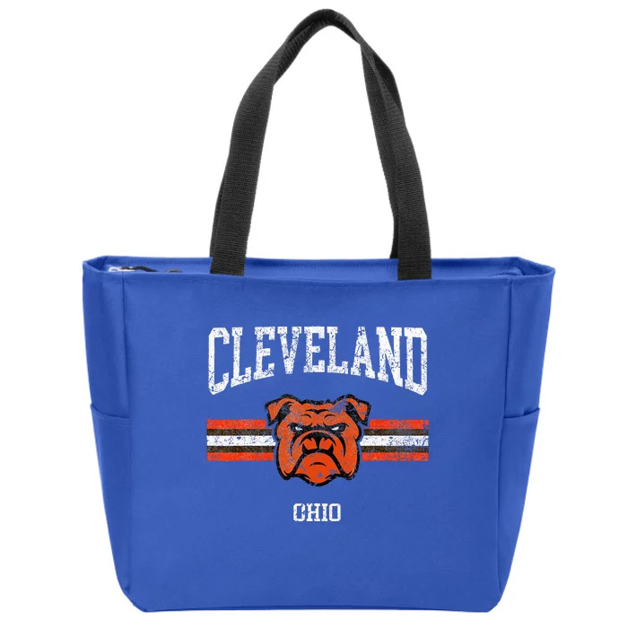 Cleveland Retro Vintage Classic Ohio Zip Tote Bag