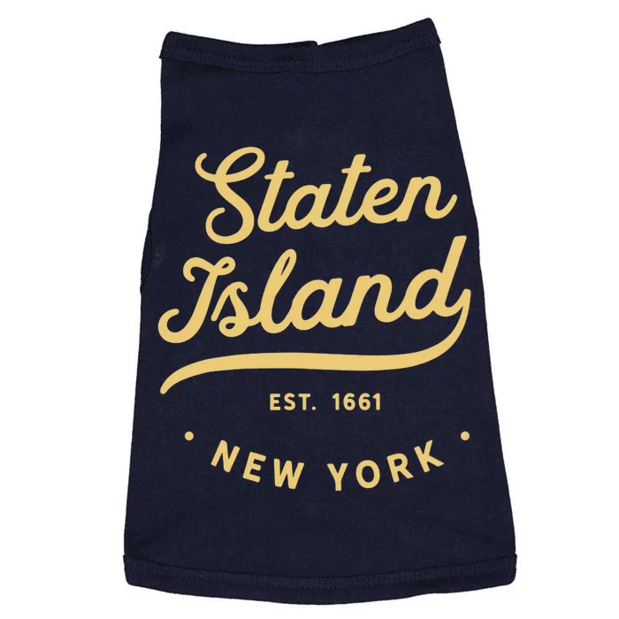 Classic Retro Vintage Staten Island, USA Doggie Tank