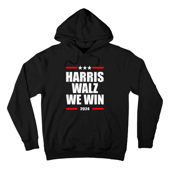 Classic Retro Vote For Harris Walz We Win 2024 Election Tall Hoodie