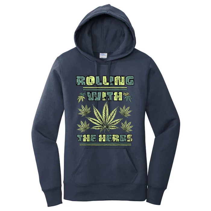 Cool Retro Vintage Style 420 Weed Marijuana Stoner Women's Pullover Hoodie