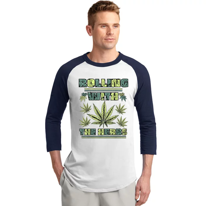 Cool Retro Vintage Style 420 Weed Marijuana Stoner Baseball Sleeve Shirt