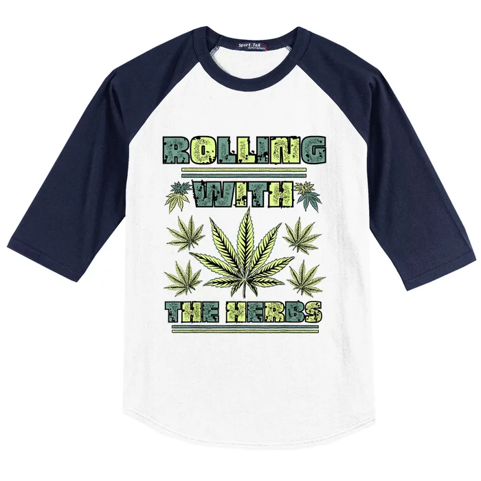 Cool Retro Vintage Style 420 Weed Marijuana Stoner Baseball Sleeve Shirt