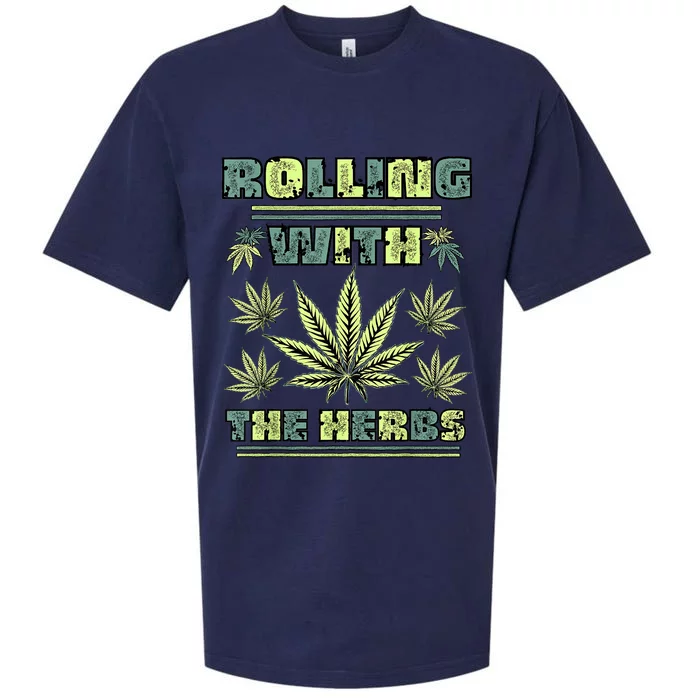 Cool Retro Vintage Style 420 Weed Marijuana Stoner Sueded Cloud Jersey T-Shirt