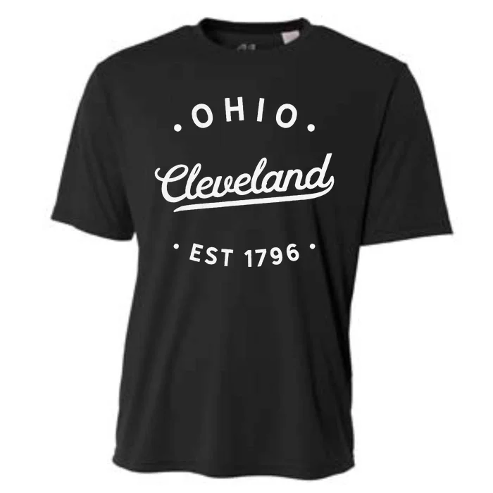 Classic Retro Vintage Cleveland Ohio 1796 Usa Cooling Performance Crew T-Shirt