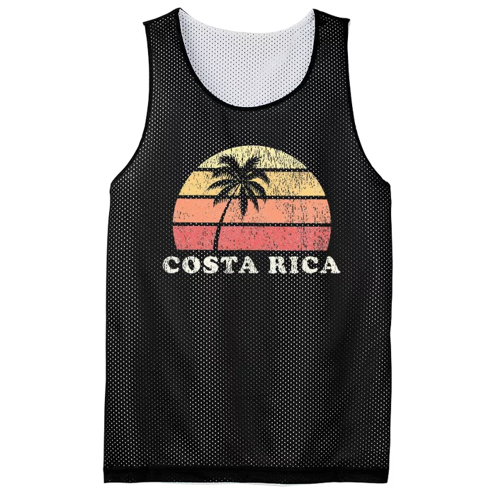 Costa Rica Vintage 70s Retro Throwback Design Mesh Reversible Basketball Jersey Tank