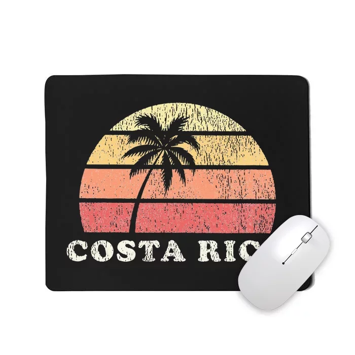 Costa Rica Vintage 70s Retro Throwback Design Mousepad