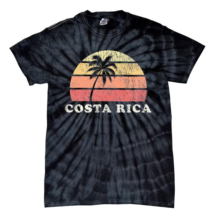 Costa Rica Vintage 70s Retro Throwback Design Tie-Dye T-Shirt