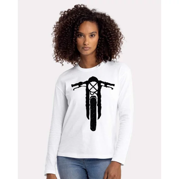 Cafe Racer Vintage Motorcycle Scrambler Retro Bike Womens Cotton Relaxed Long Sleeve T-Shirt