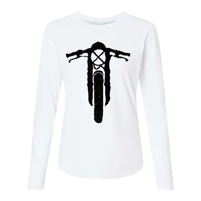 Cafe Racer Vintage Motorcycle Scrambler Retro Bike Womens Cotton Relaxed Long Sleeve T-Shirt