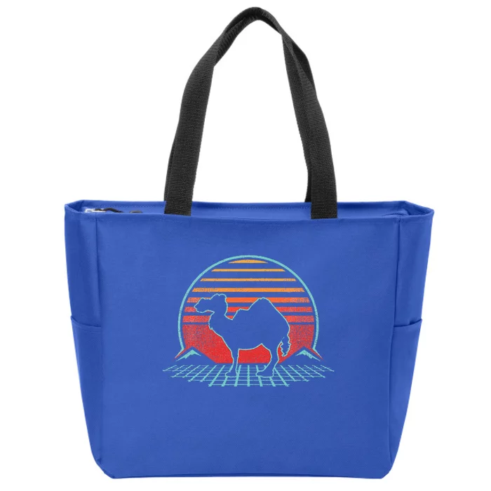 Camel Retro Vintage 80s Style Zip Tote Bag