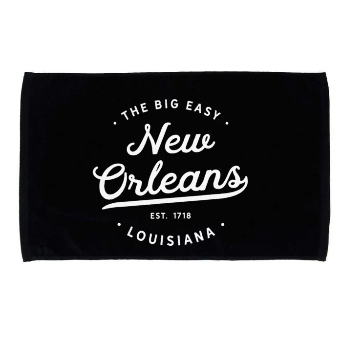 Classic Retro Vintage New Orleans Louisiana Big Easy Nola Microfiber Hand Towel