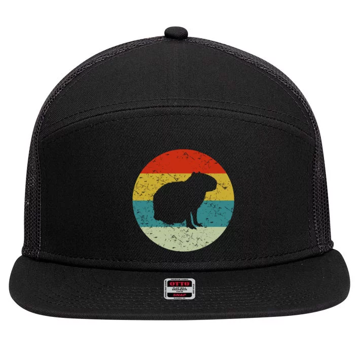 Capybara Retro Vintage 7 Panel Mesh Trucker Snapback Hat